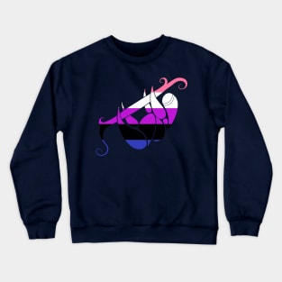 Genderfluid Flag Sloth Crewneck Sweatshirt